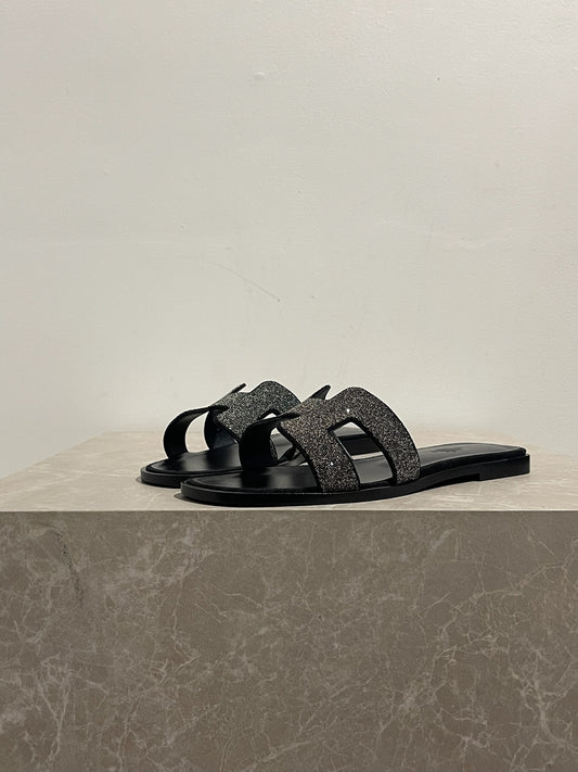 Sandales Hermès Oran Swarovski T.37.5