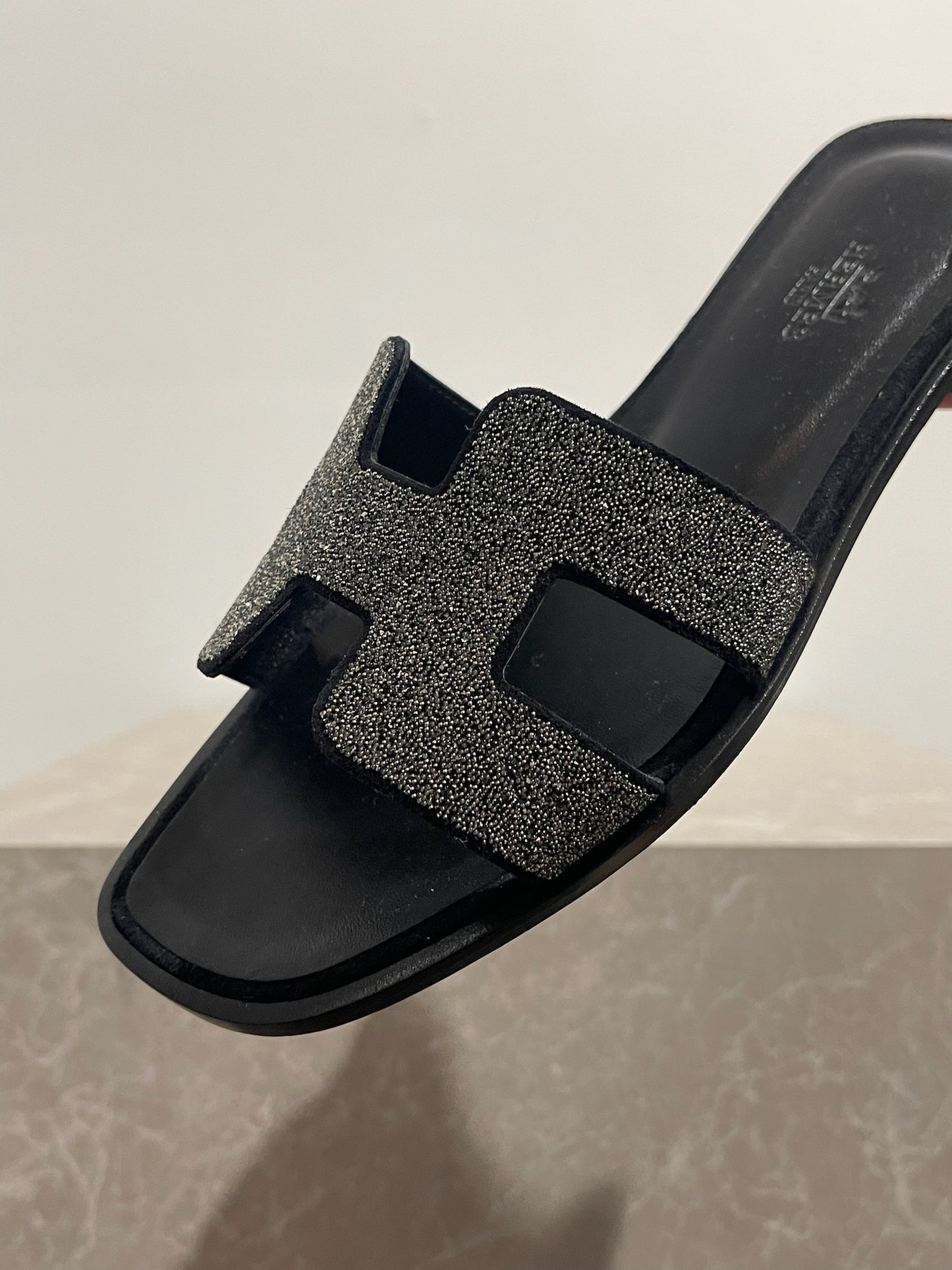 Sandales Hermès Oran Swarovski T.37.5