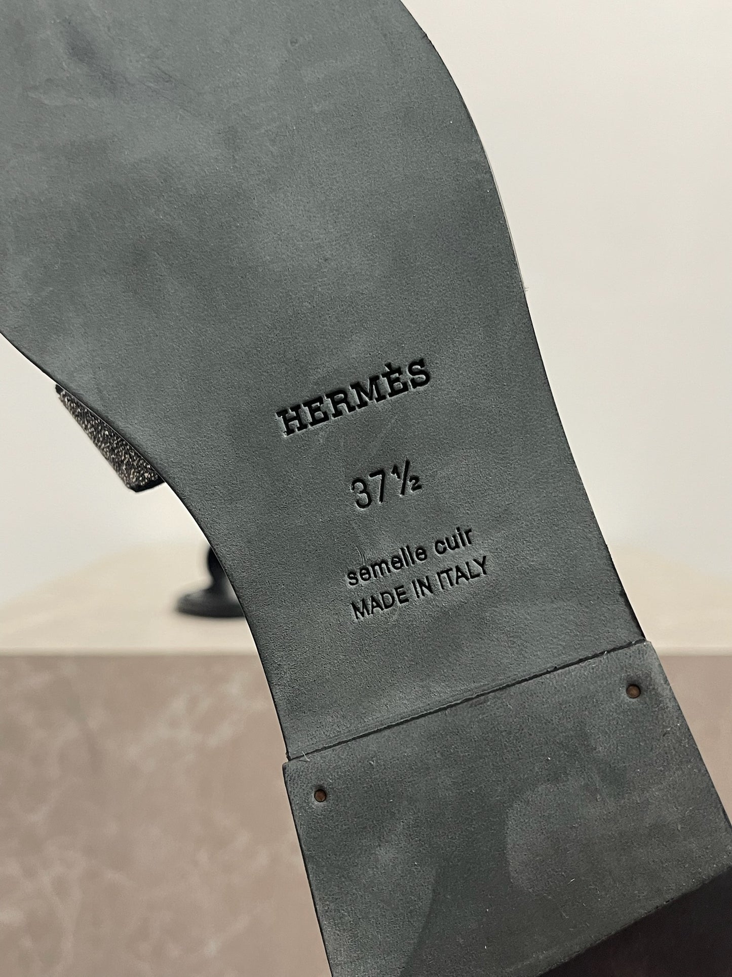 Sandales Hermès Oran Swarovski T.37.5
