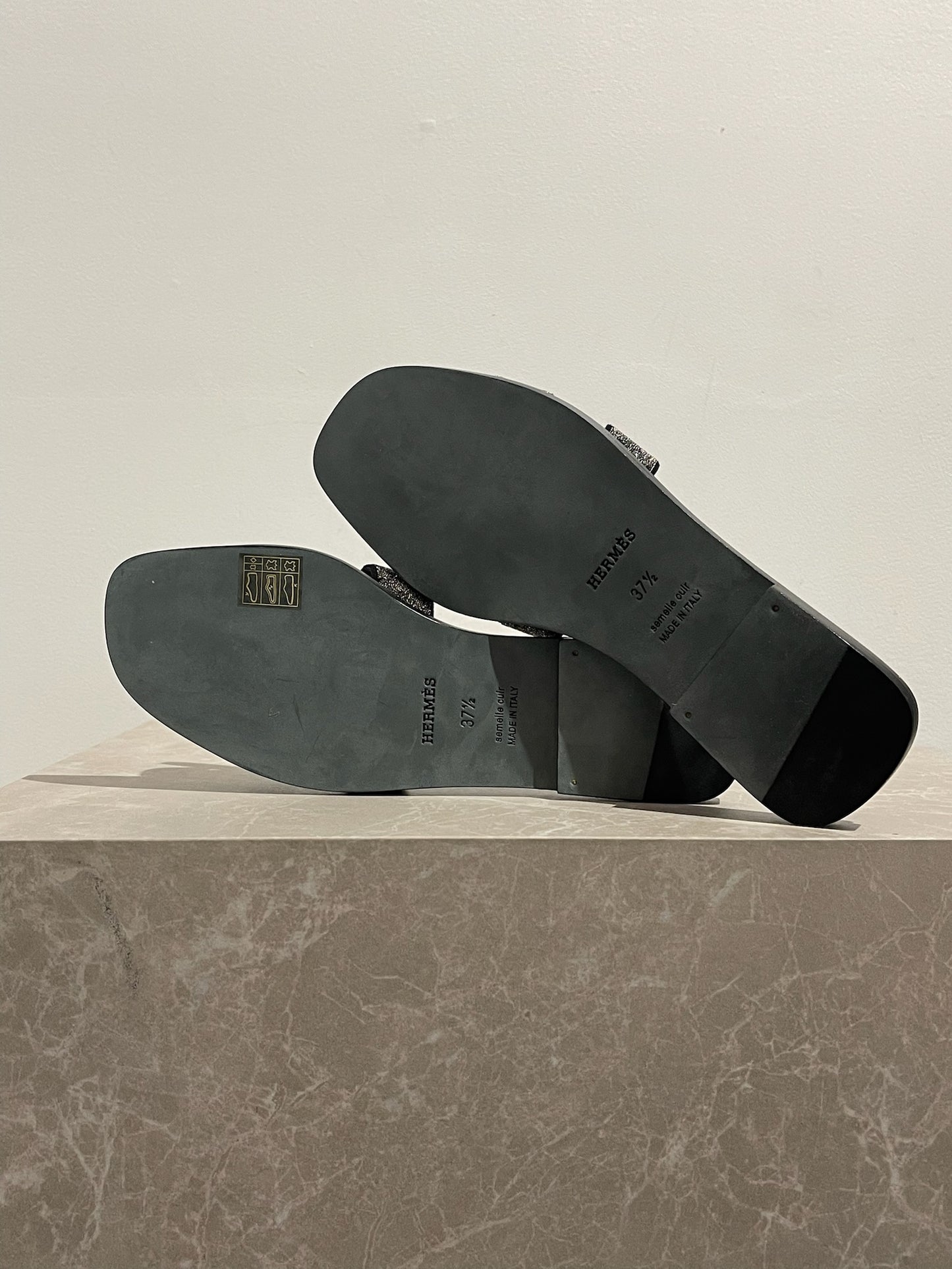 Sandales Hermès Oran Swarovski T.37.5