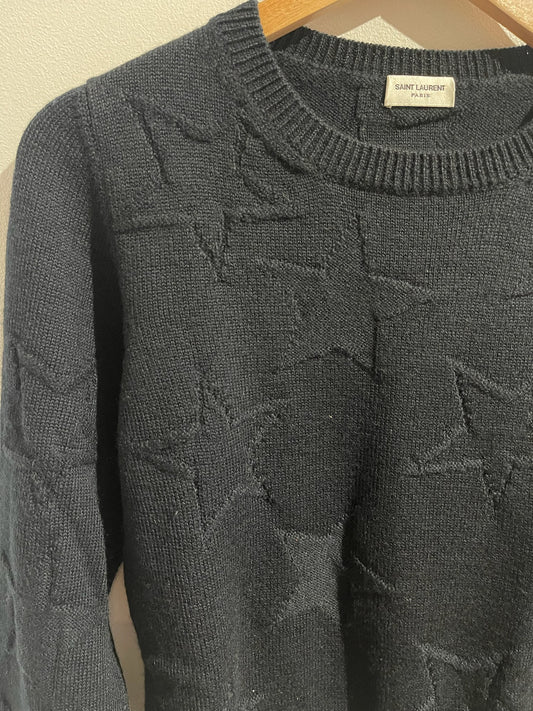 Pull Saint Laurent bleu marine T.L