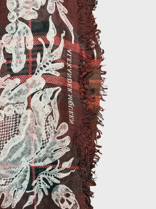 Foulard Alexander McQueen rouge