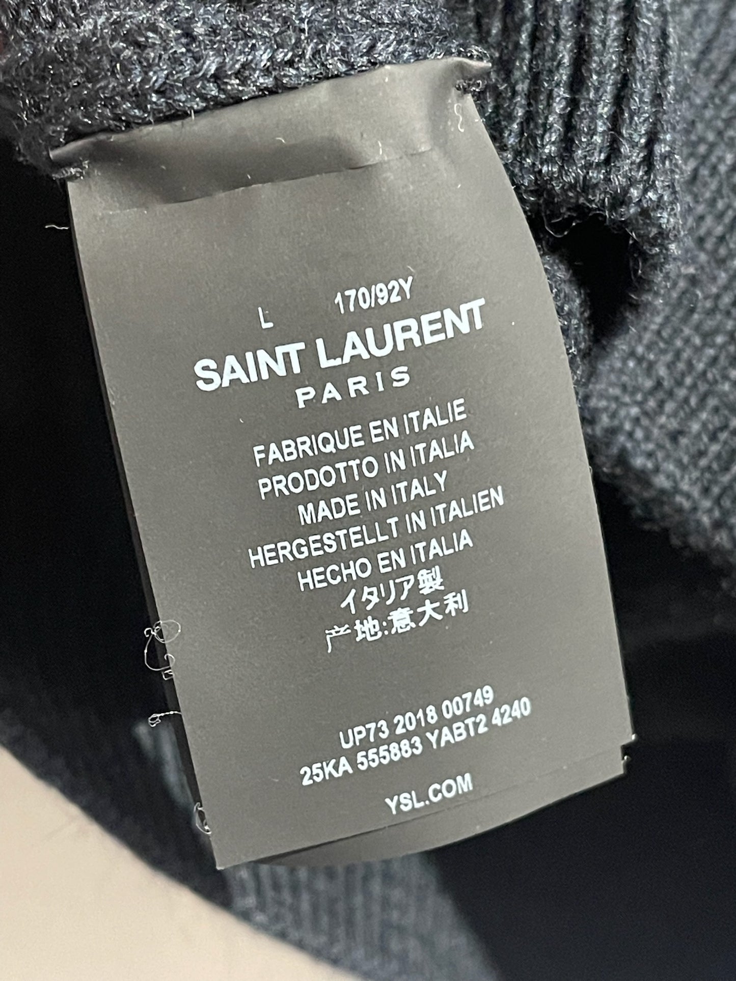 Pull Saint Laurent bleu marine T.L