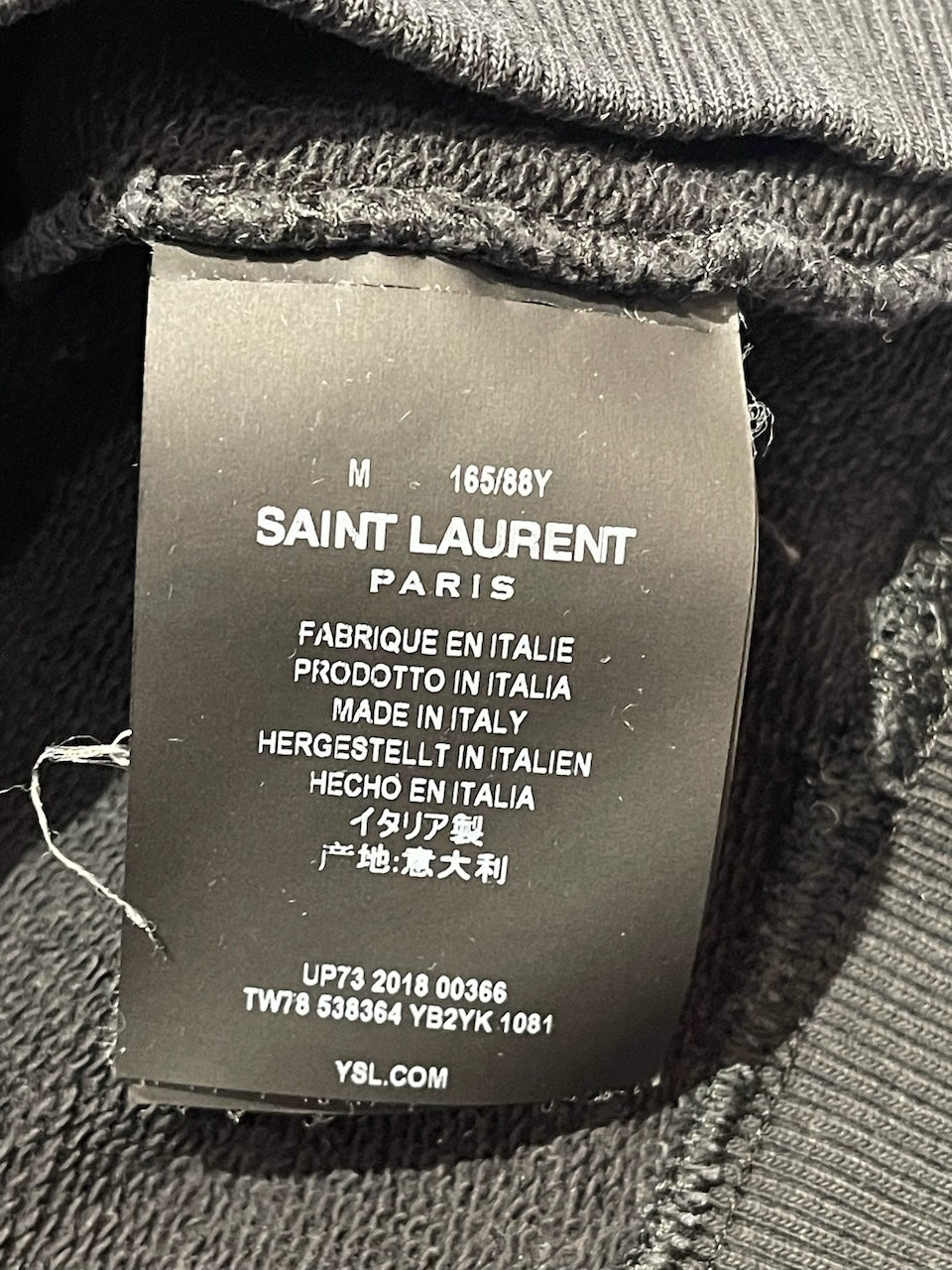 Sweat Saint Laurent noir T.M
