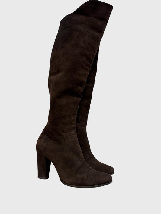 Bottes Yves Saint Laurent marron T.36,5