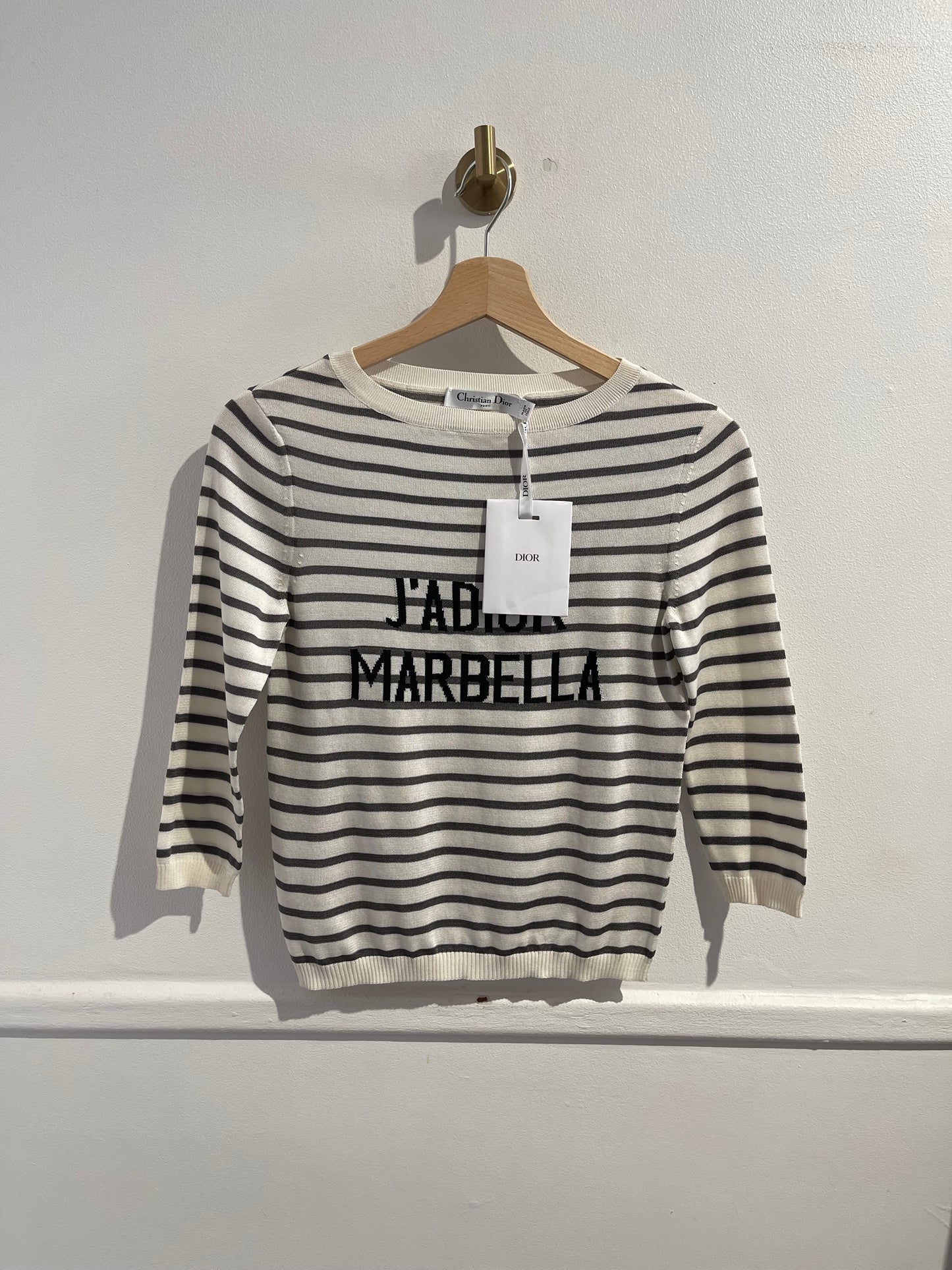 Pull Dior rayé T.34 NEUF