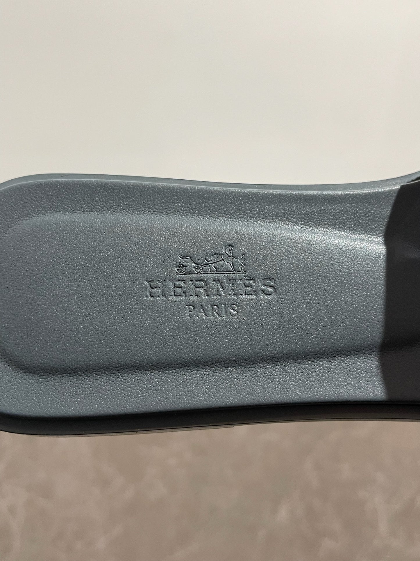 Sandales Hermès Oran grises T.37