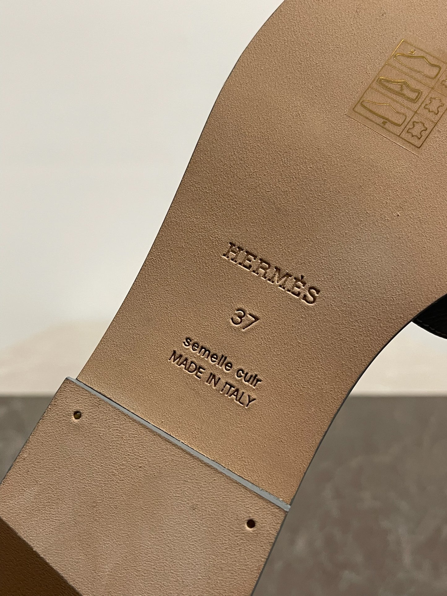 Sandales Hermès Oran grises T.37