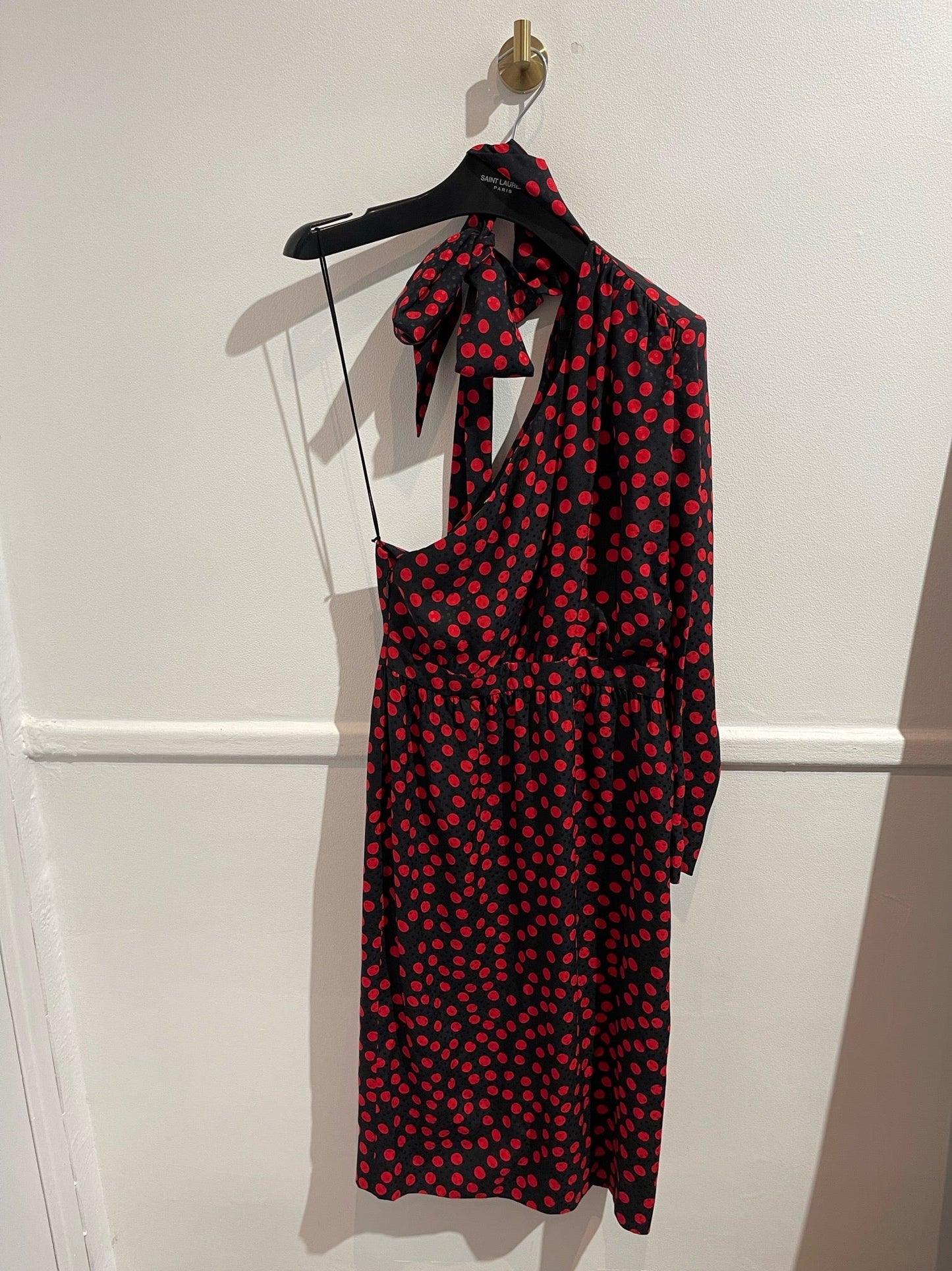 Robe Saint Laurent à pois T.40
