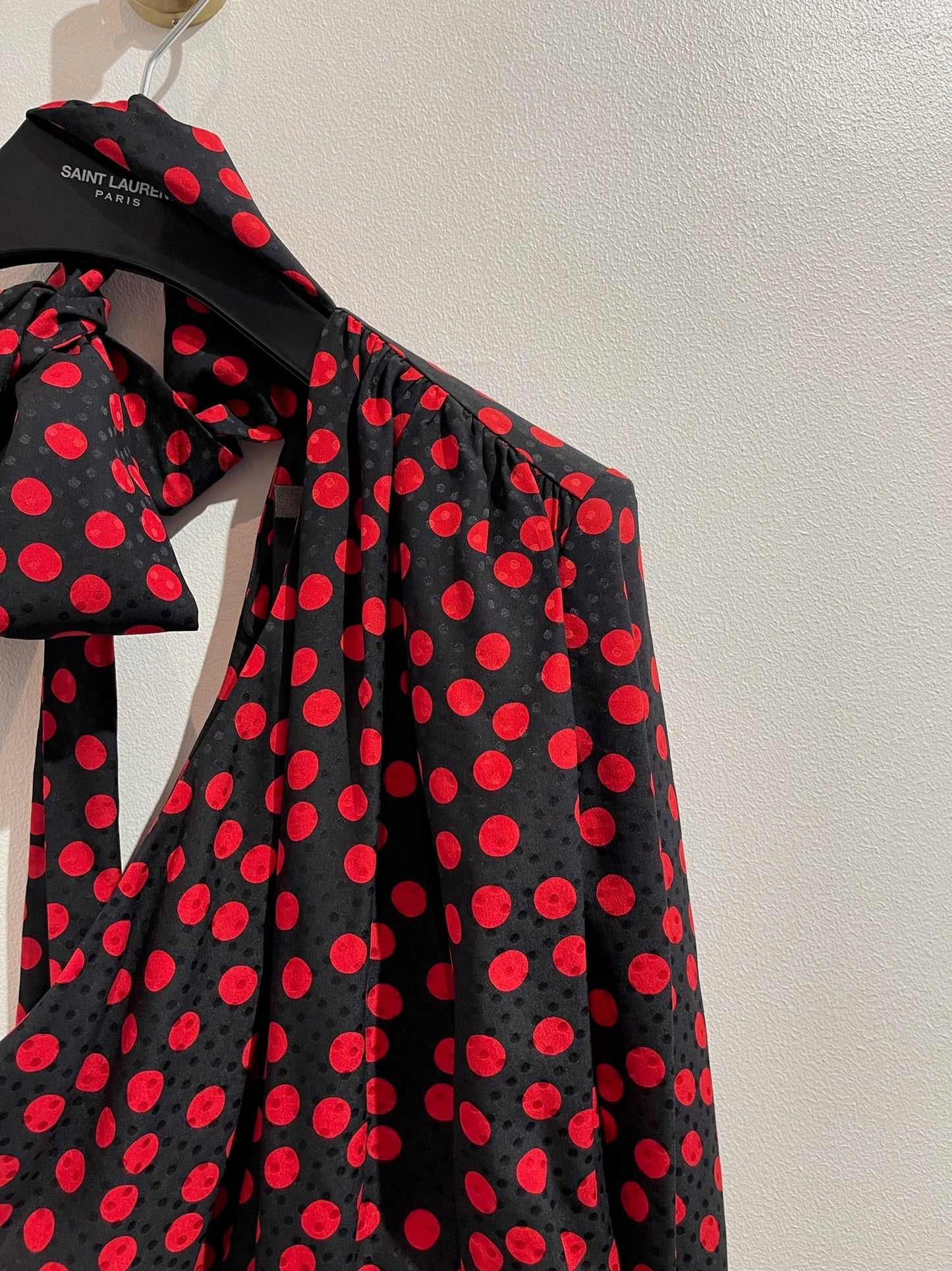 Robe Saint Laurent à pois T.40