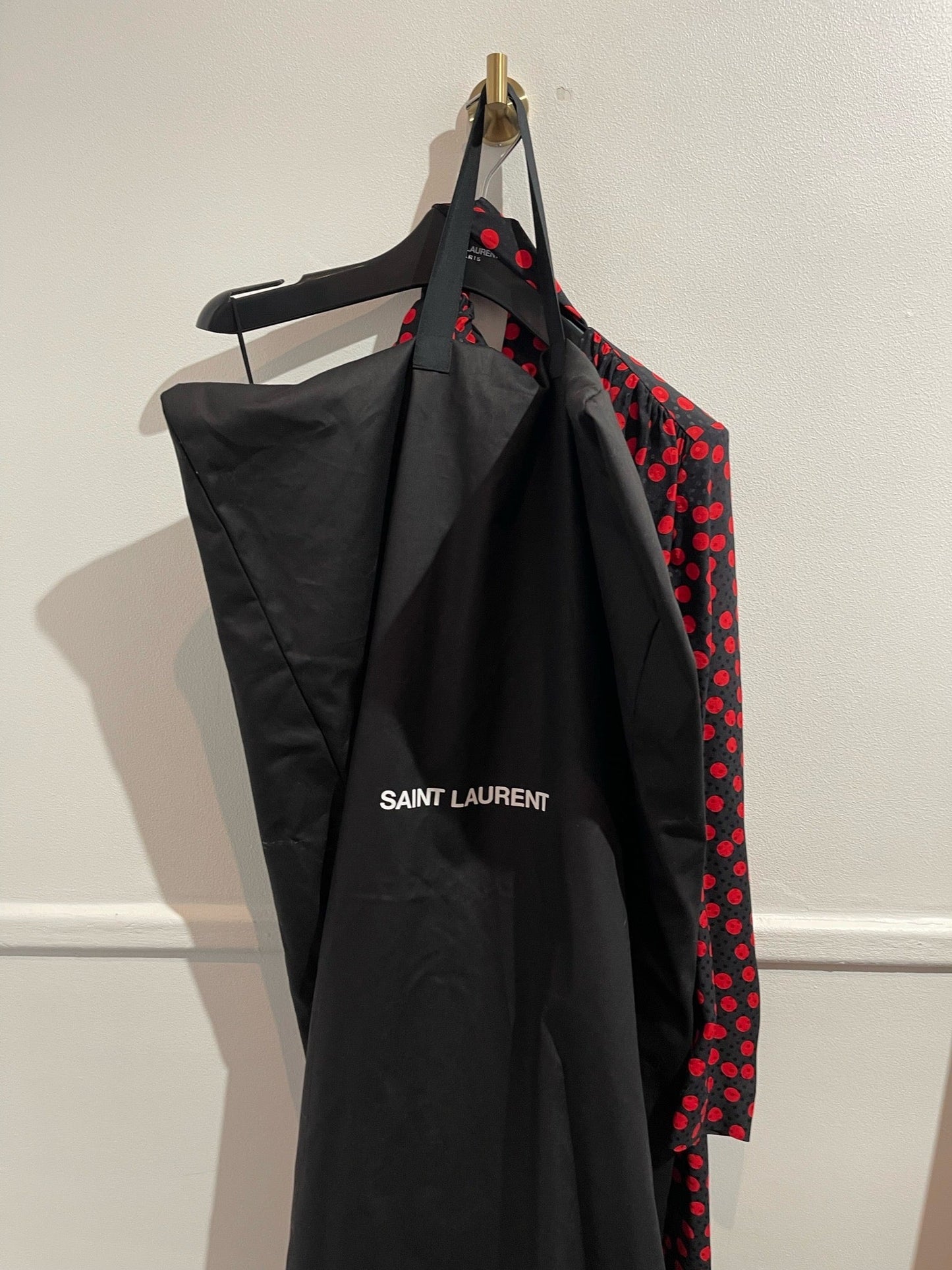 Robe Saint Laurent à pois T.40