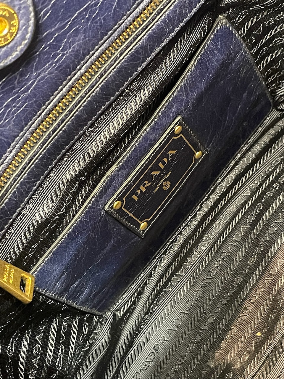 Sac Prada bleu marine