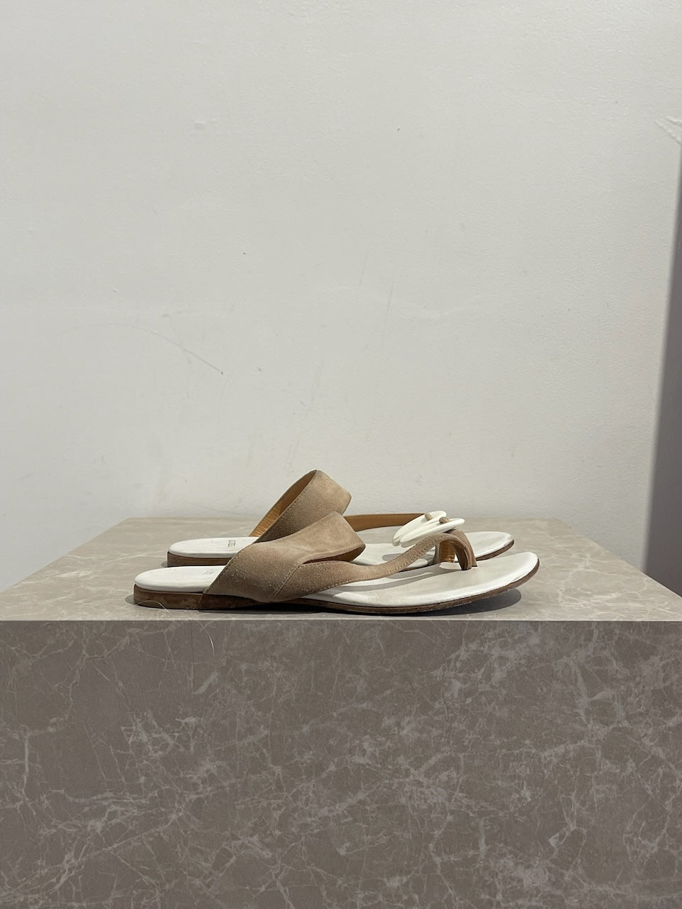 Sandales Hermès beige T.36