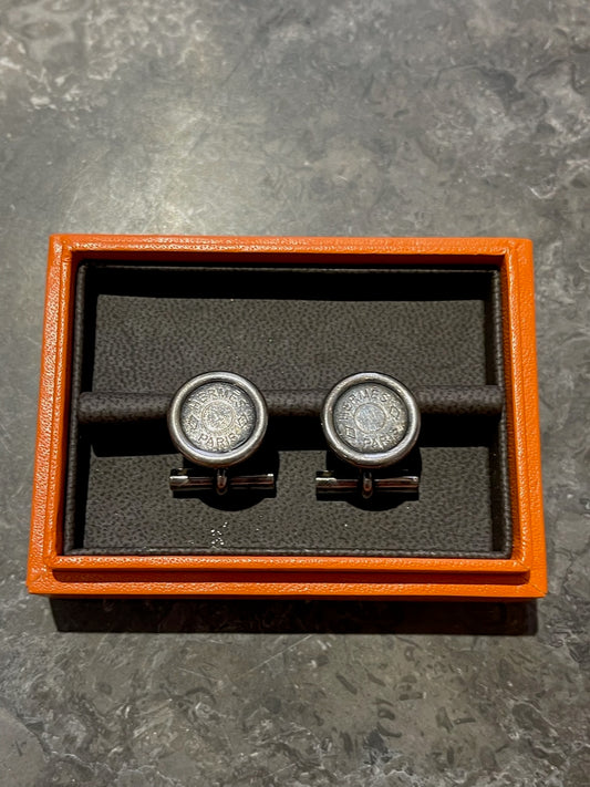 Boutons de manchettes Hermès Ex-Libris