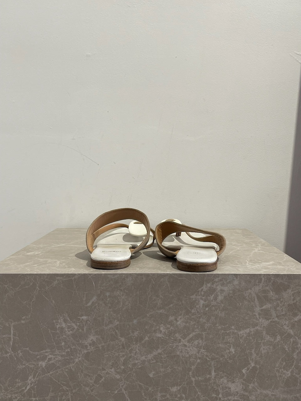 Sandales Hermès beige T.36
