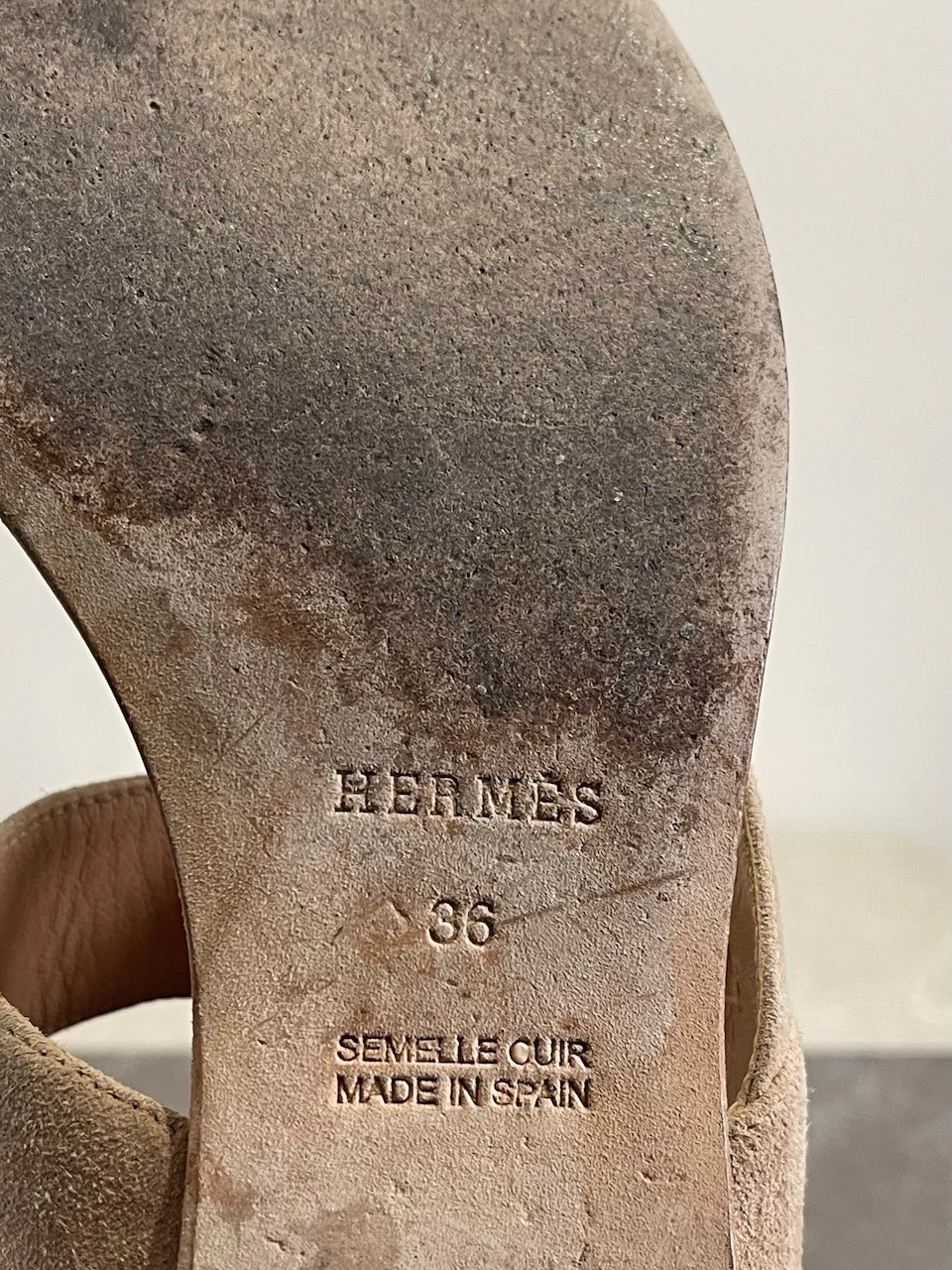 Sandales Hermès beige T.36