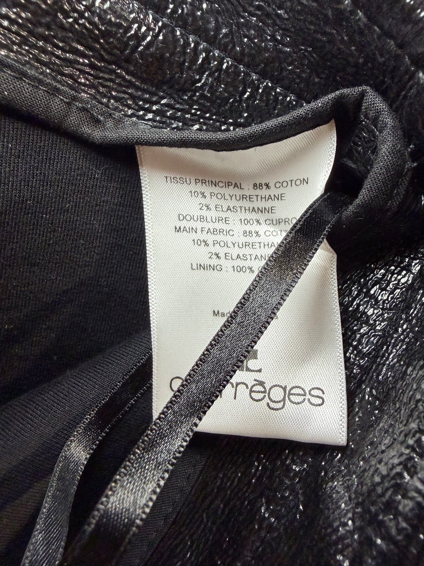 Pantalon Courrèges vinyle T.40