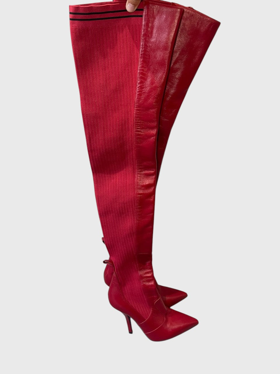 Cuissardes Fendi rouge T.37