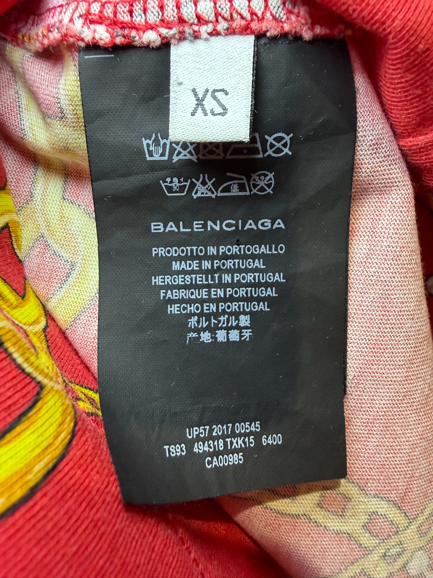 T-shirt Balenciaga rouge T. XS
