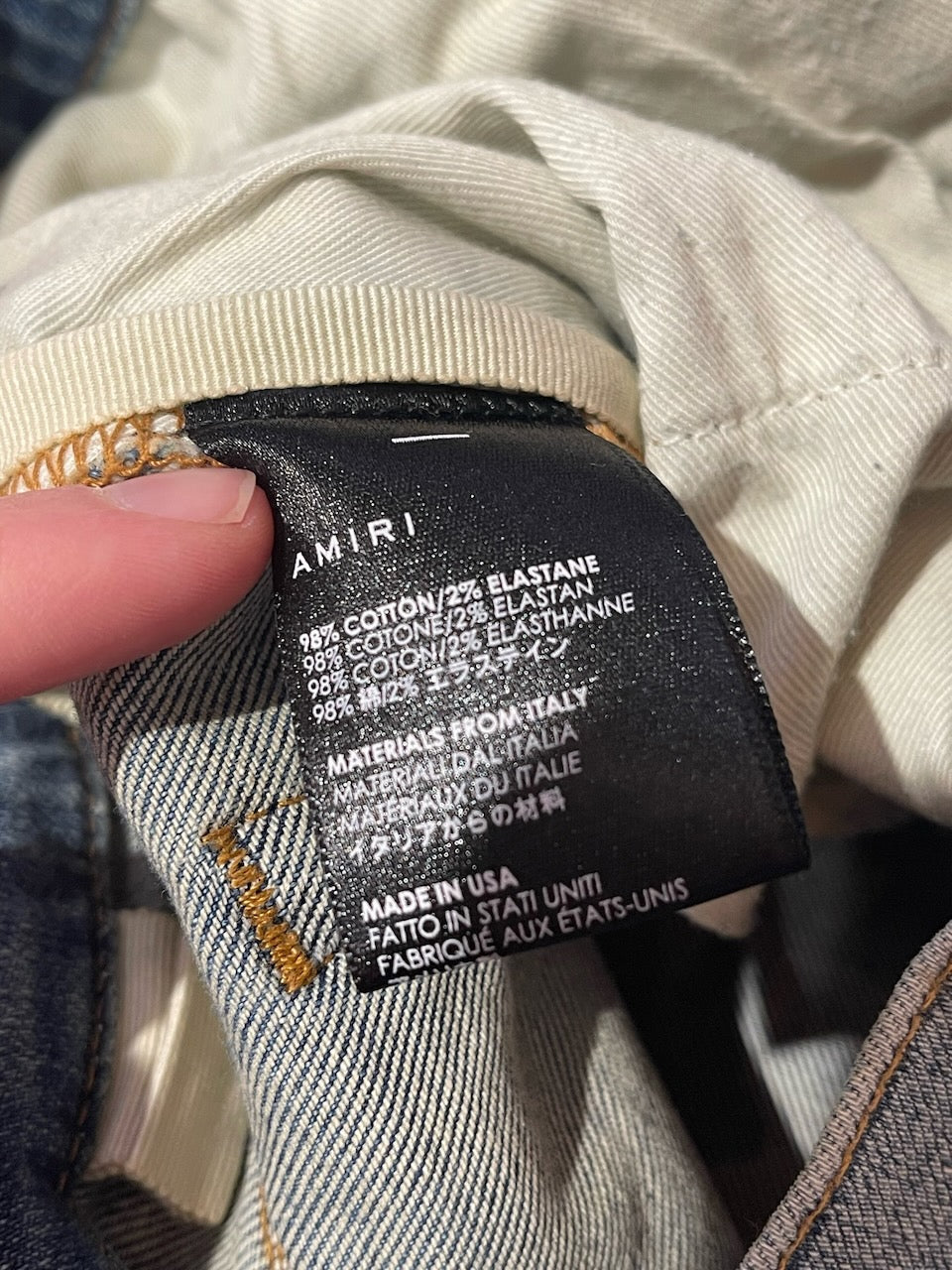 Jeans Amiri bleu T.40