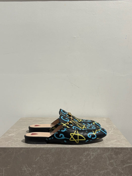 Mules Gucci Princetown Graffiti T.36,5