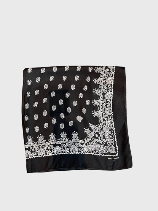 Foulard Saint Laurent bandana noir