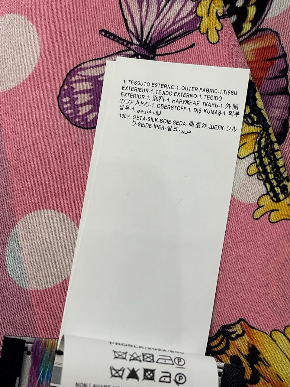 Foulard Versace imprimé rose