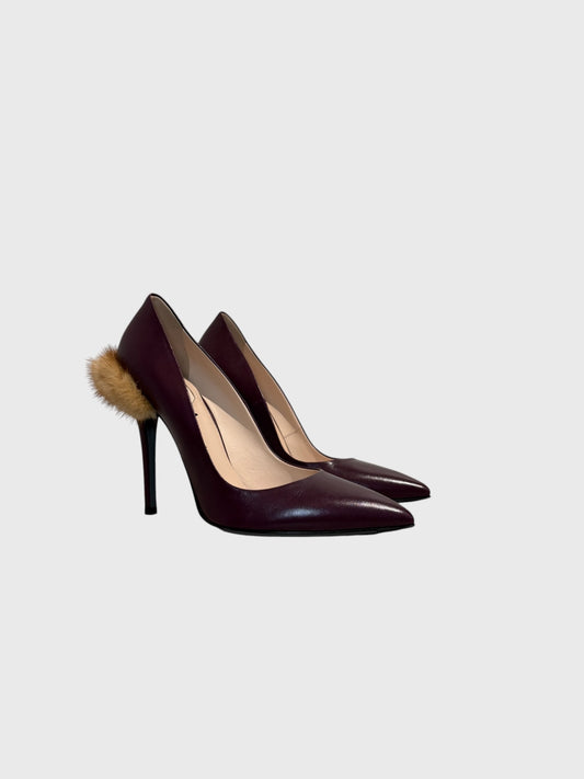 Escarpins Fendi bordeaux T.38
