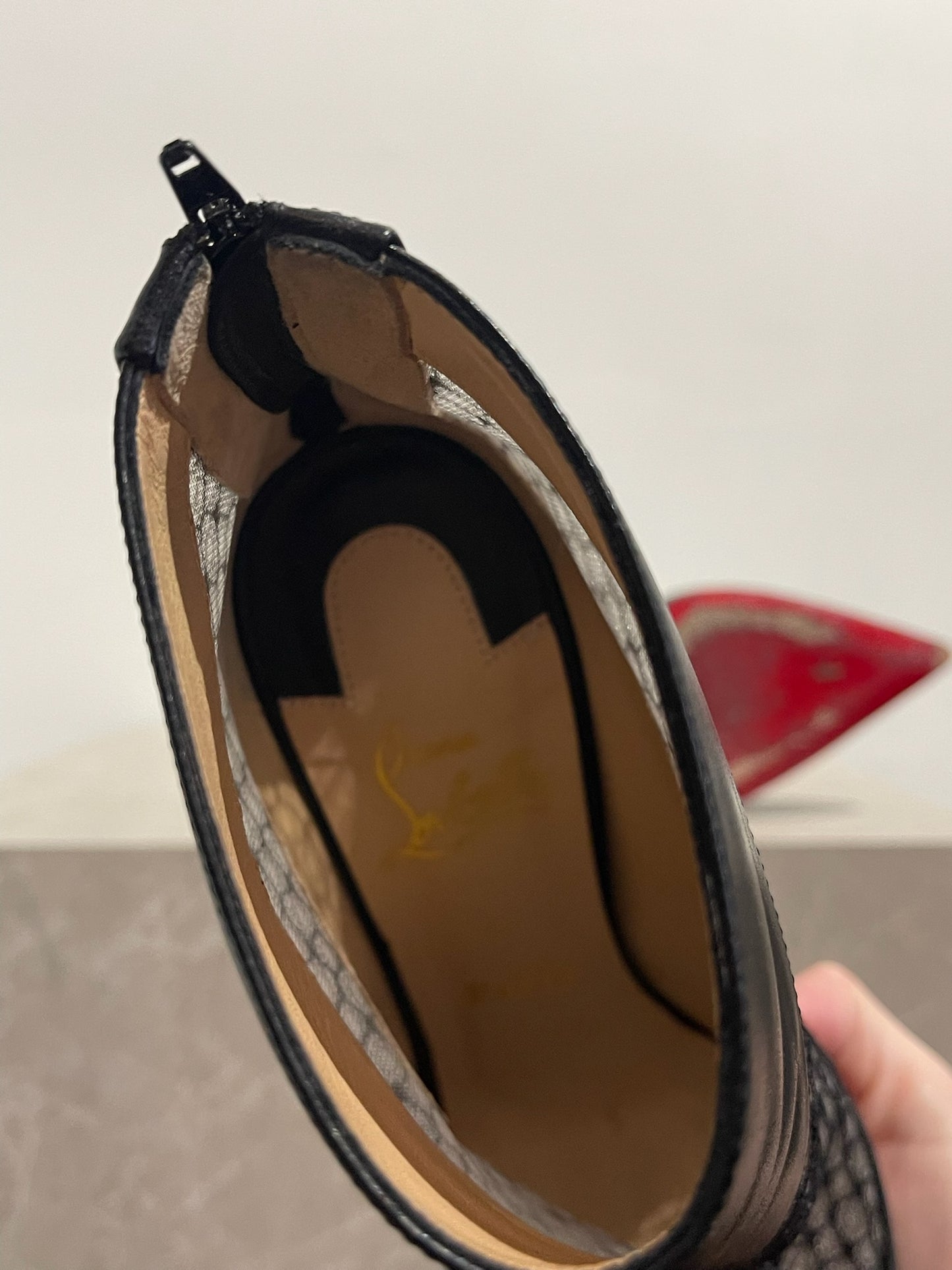 Boots Christian Louboutin noires T.38