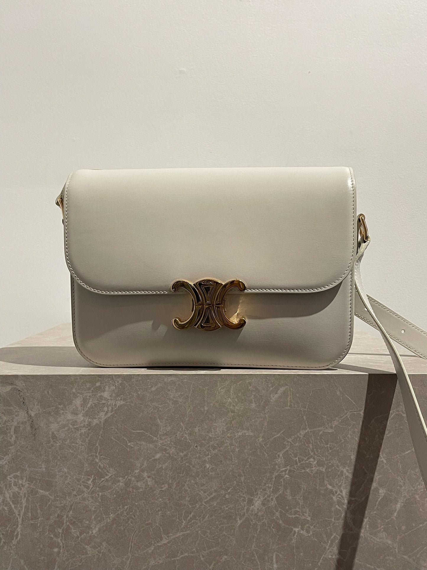 Sac Celine Triomphe blanc