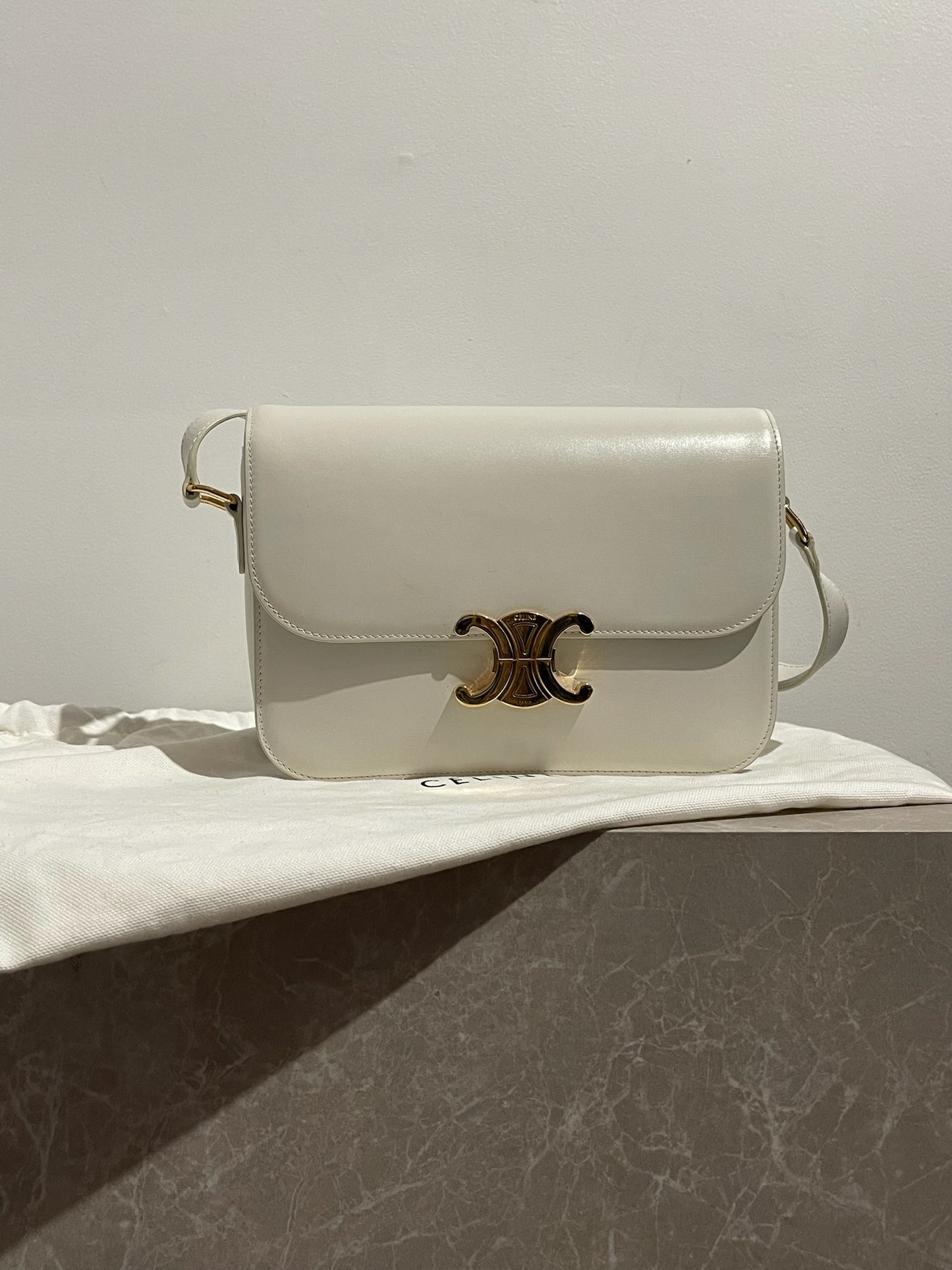 Sac Celine Triomphe blanc