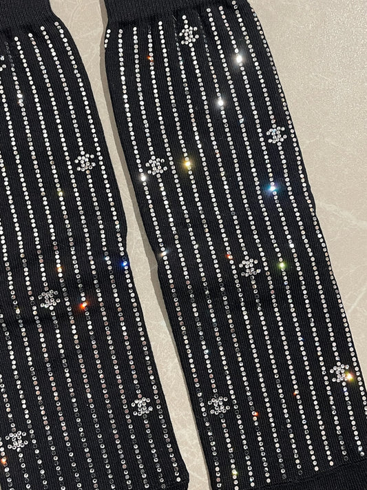 Chaussettes Chanel strass T.Unique