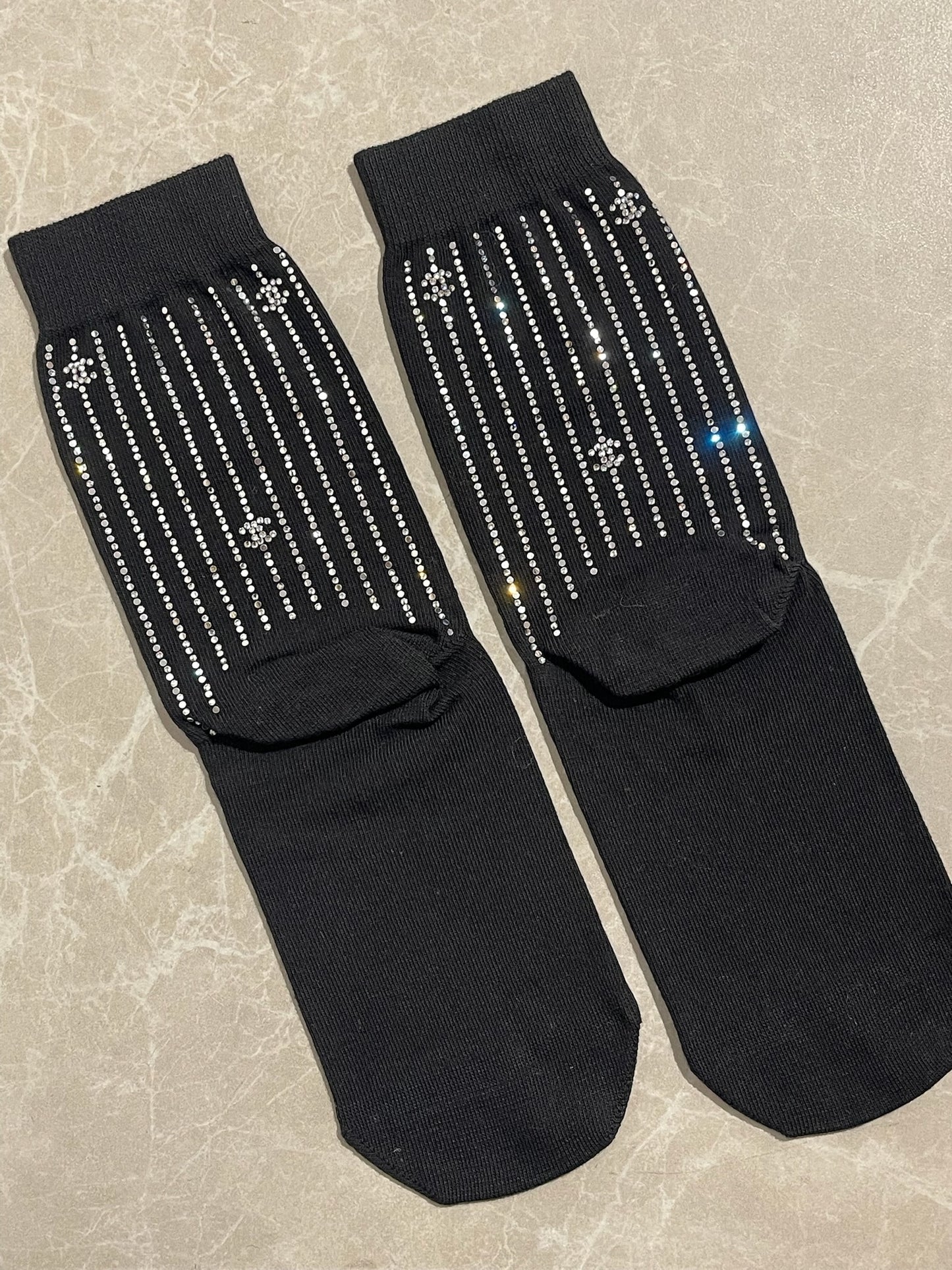 Chaussettes Chanel strass T.Unique