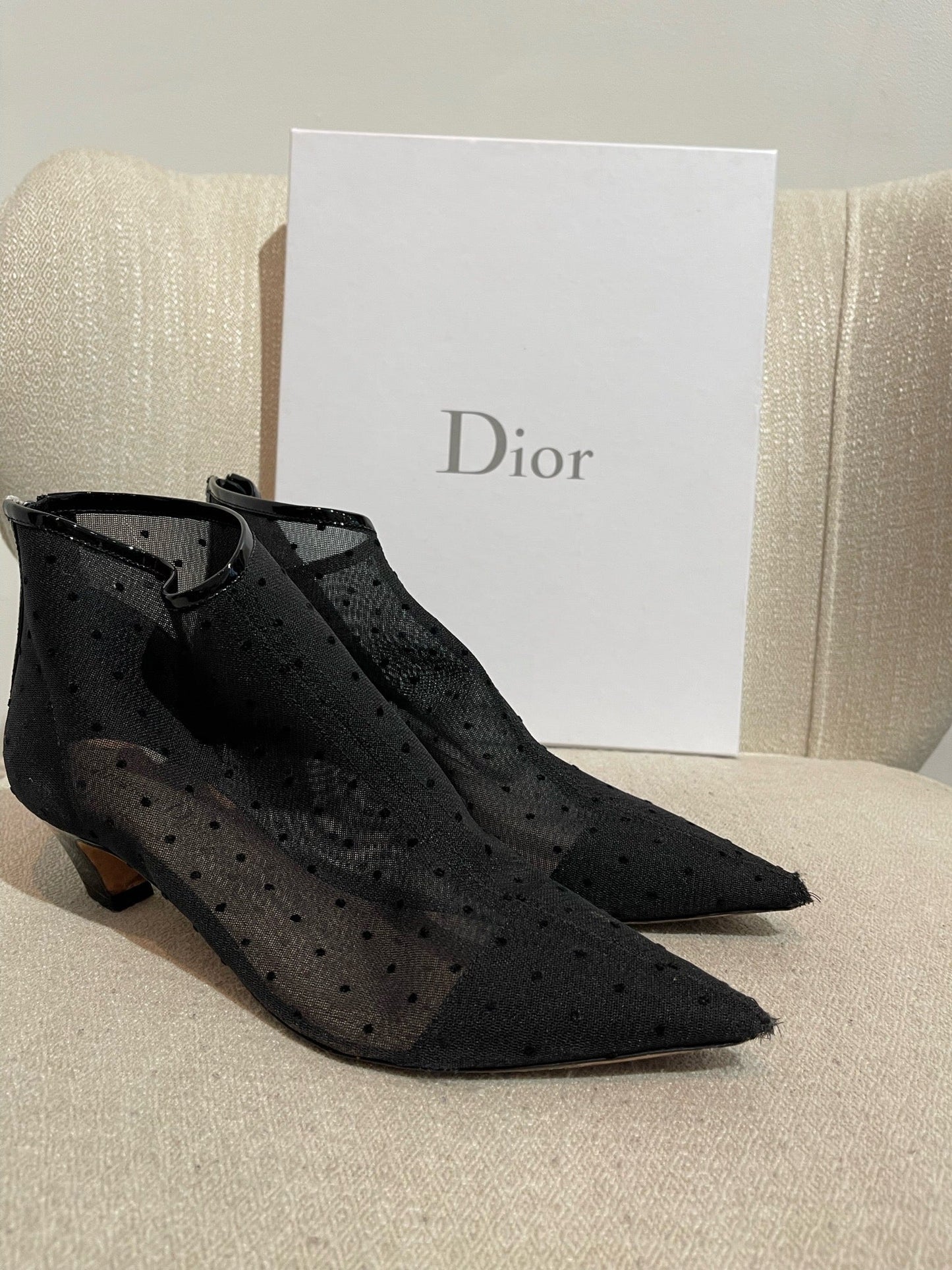 Boots Dior plumetis T.37