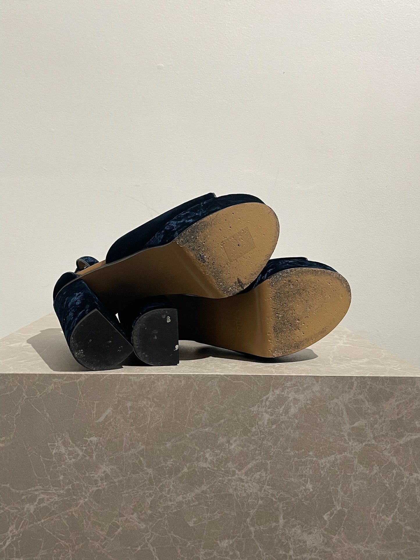 Sandales Chloé bleu nuit T.38