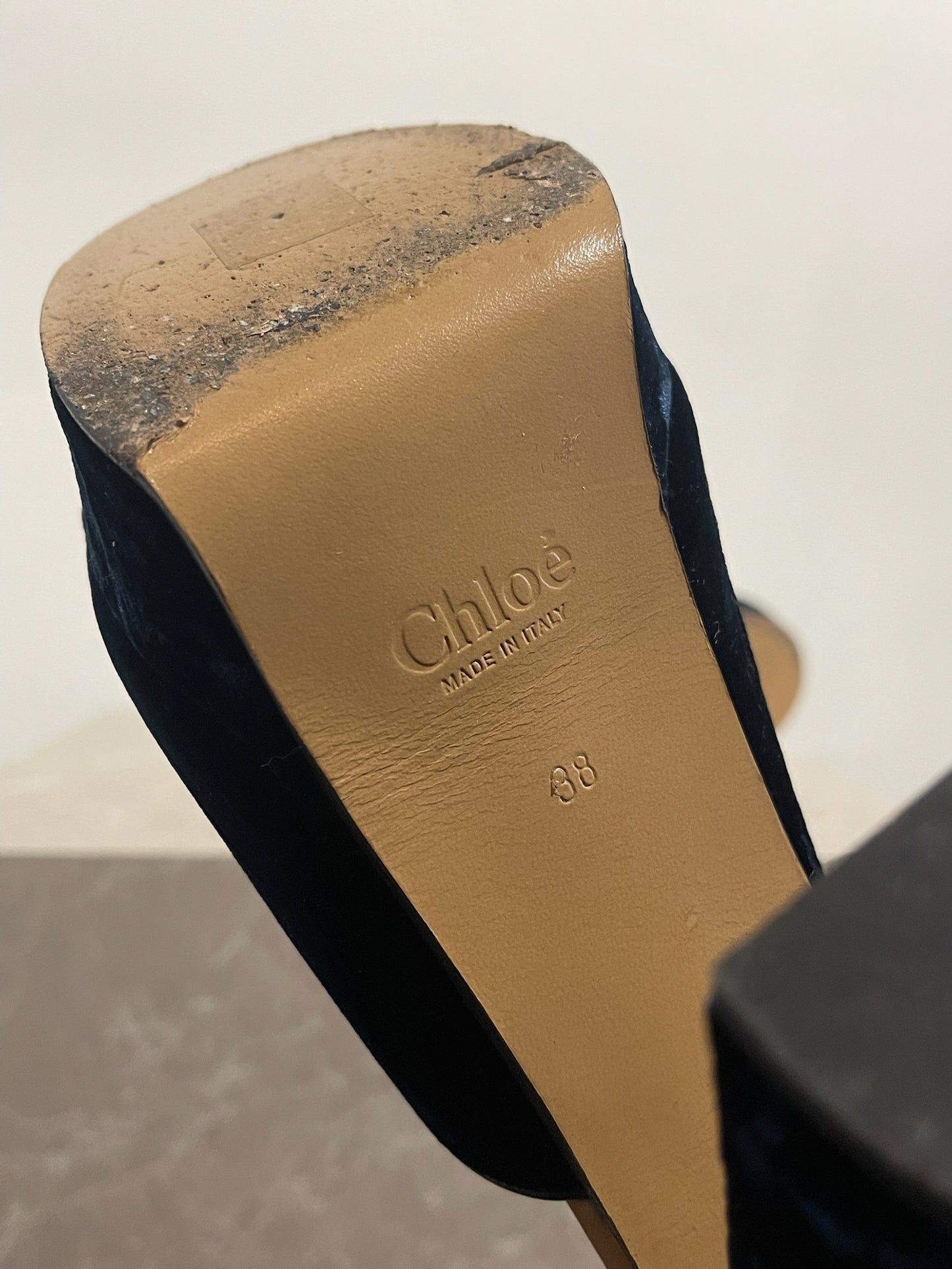 Sandales Chloé bleu nuit T.38