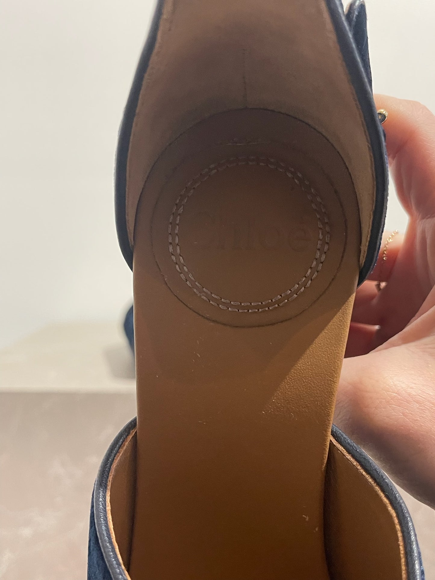 Sandales Chloé bleu nuit T.38