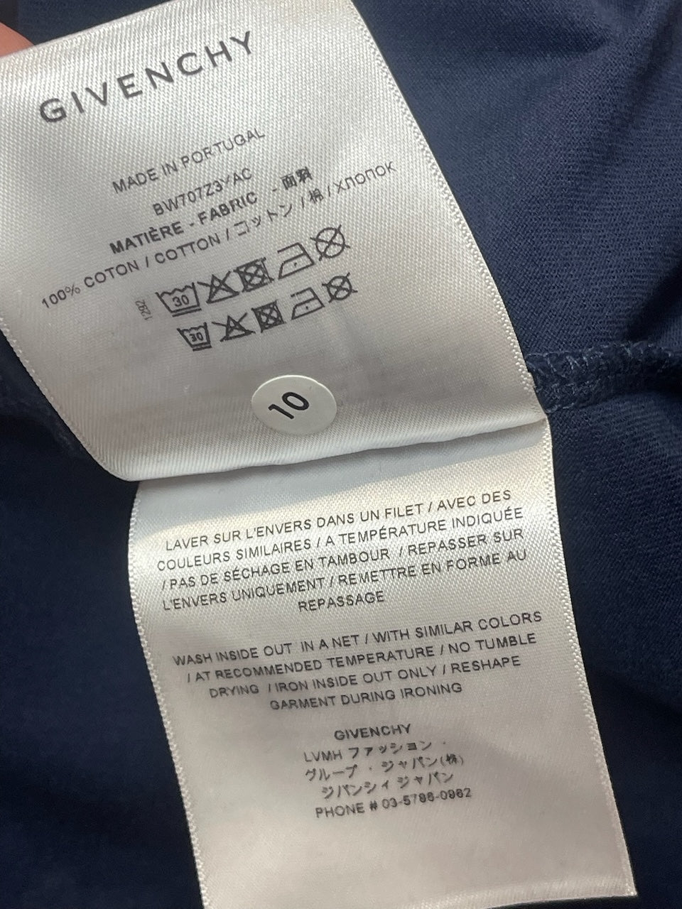 T-shirt Givenchy bleu marine T.S