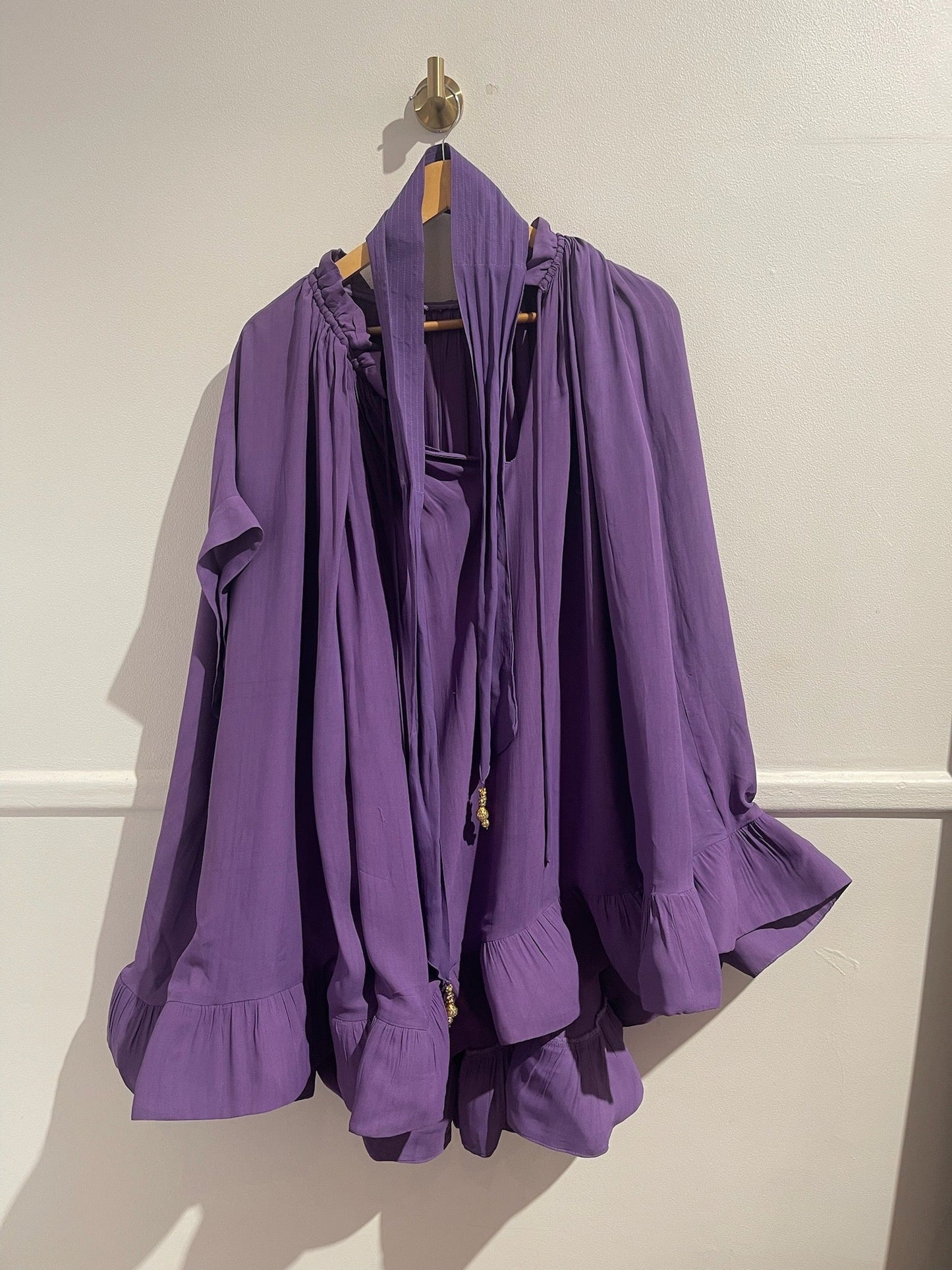 Robe violette à volants T.S