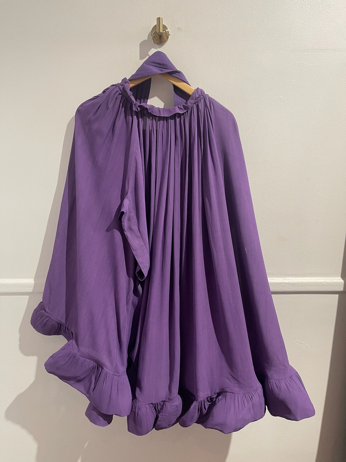 Robe violette à volants T.S