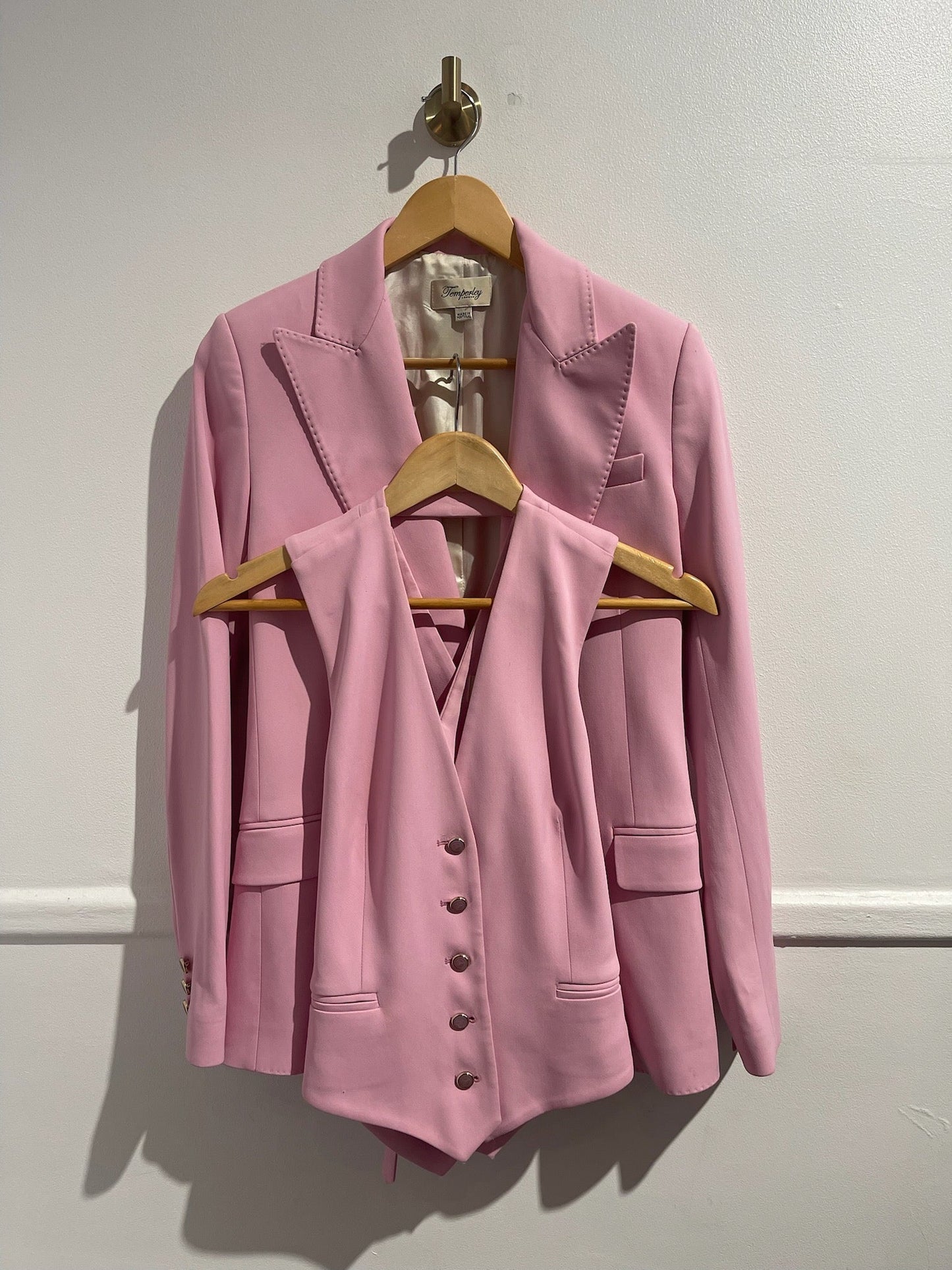 Veste et gilet Temperley rose T.S