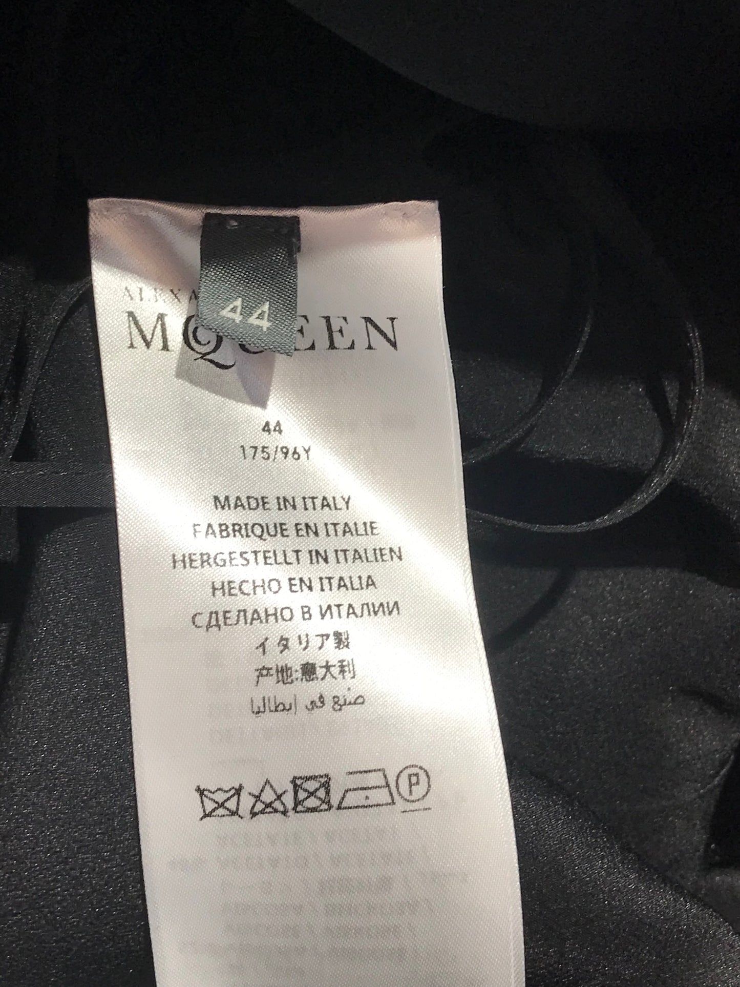 Robe Alexander Mcqueen noire T.42