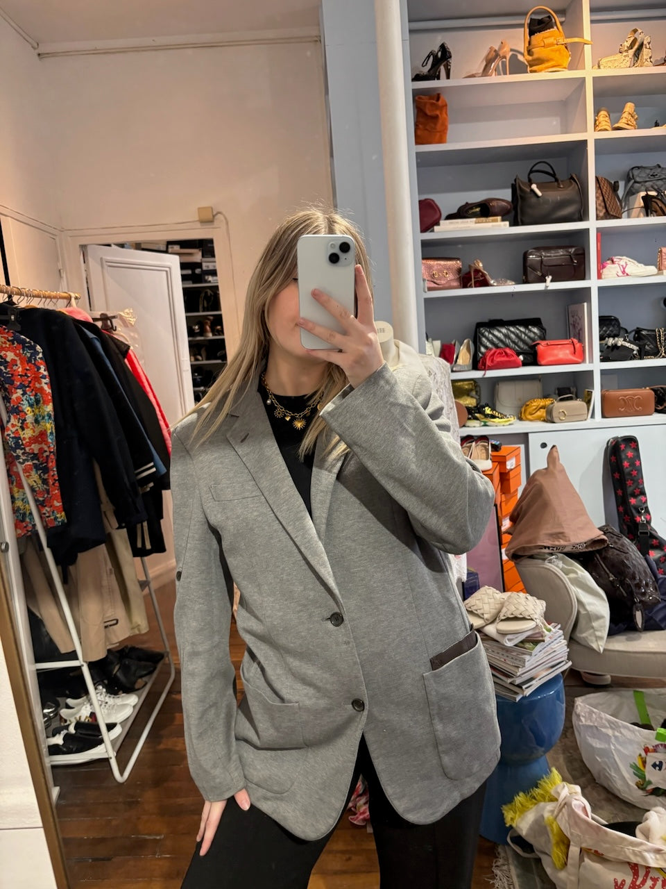Veste Louis Vuitton grise T.50