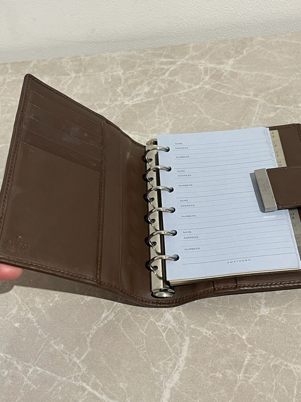 Carnet répertoire Gucci marron