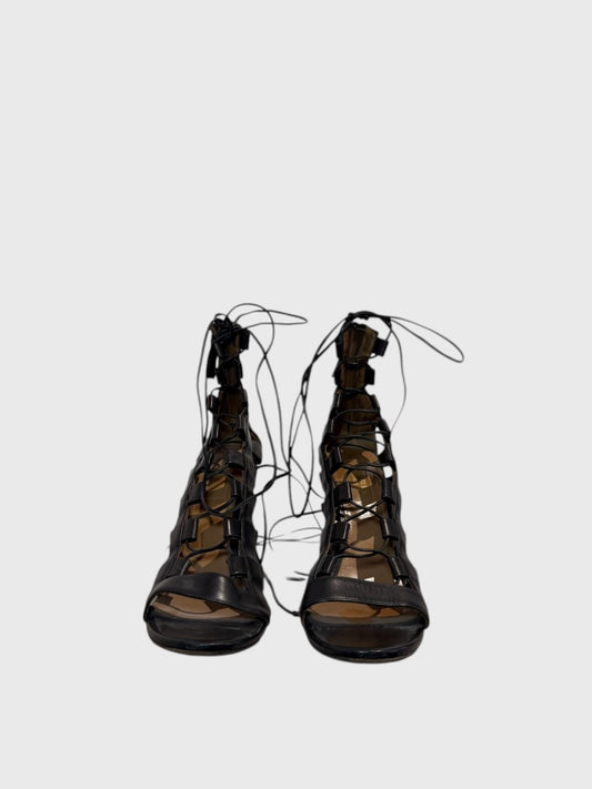 Sandales Aquazzura noires T.38