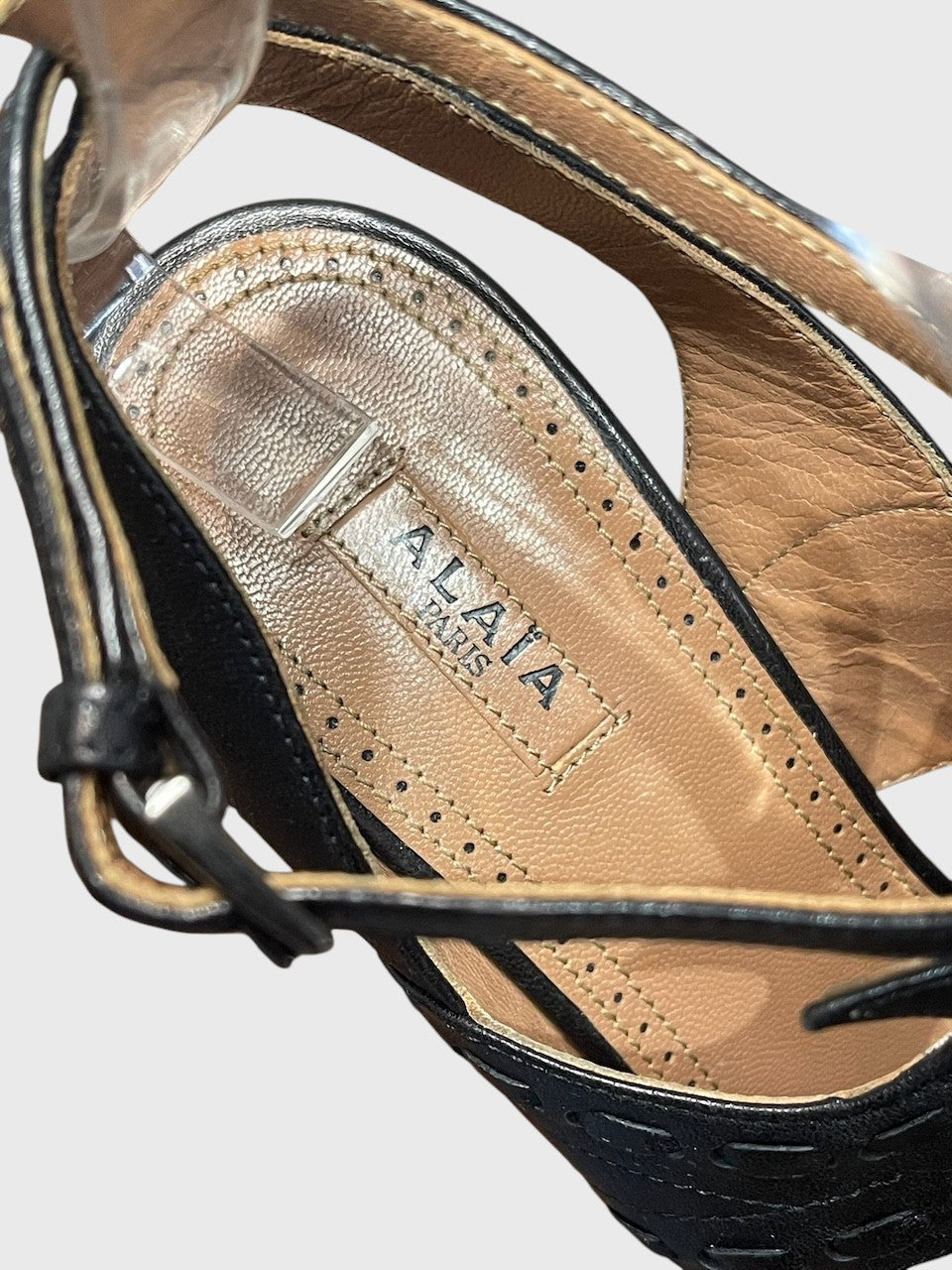 Sandales Alaia noires T.37,5