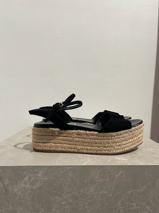 Sandales Miu Miu noires T.37