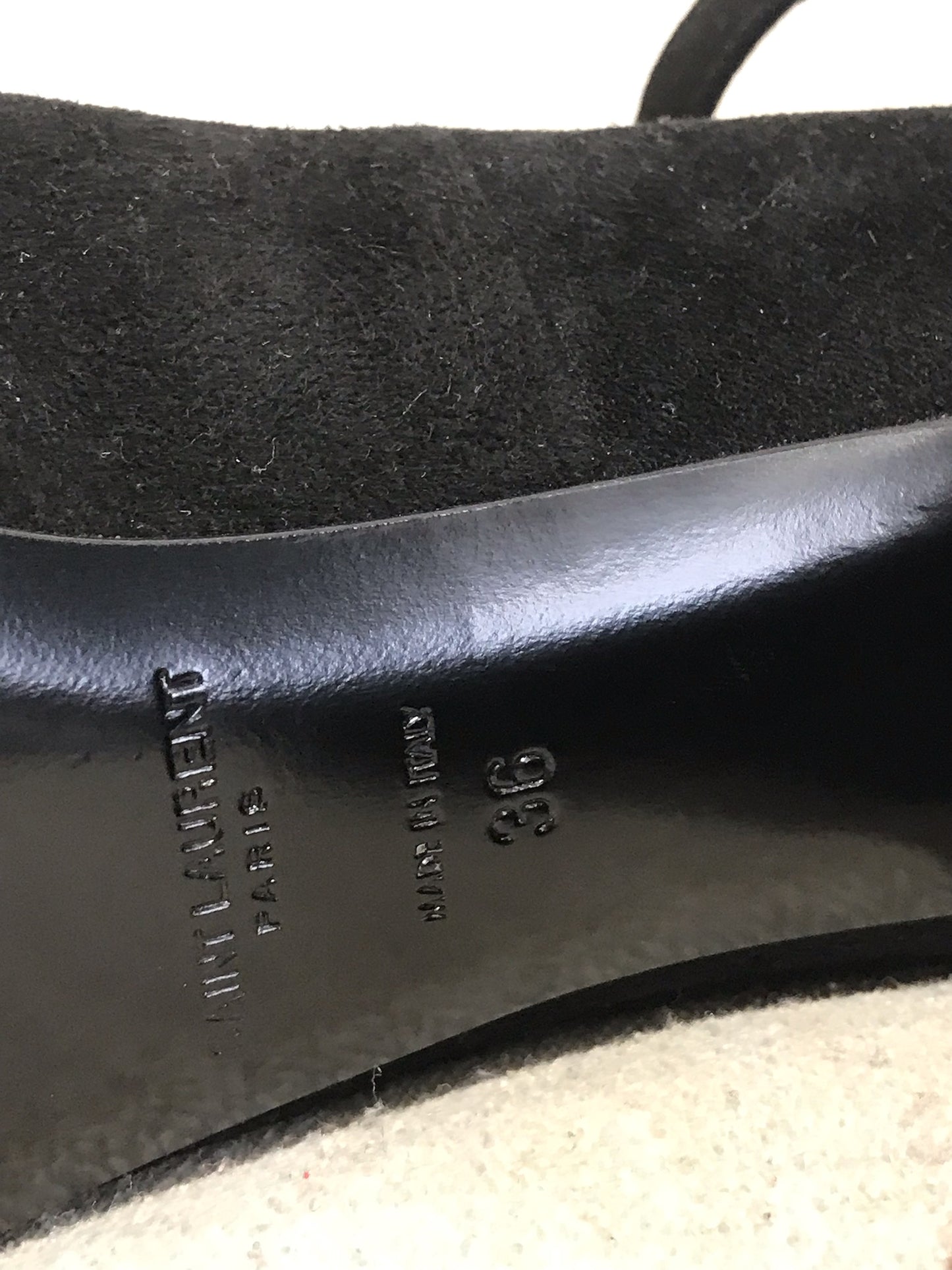 Escarpins Saint Laurent daim noir T.36