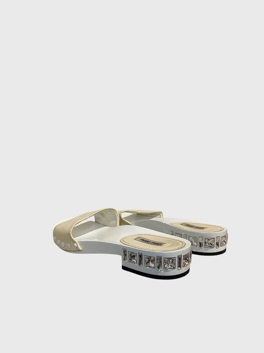 Sandales Miu Miu blanches T.37