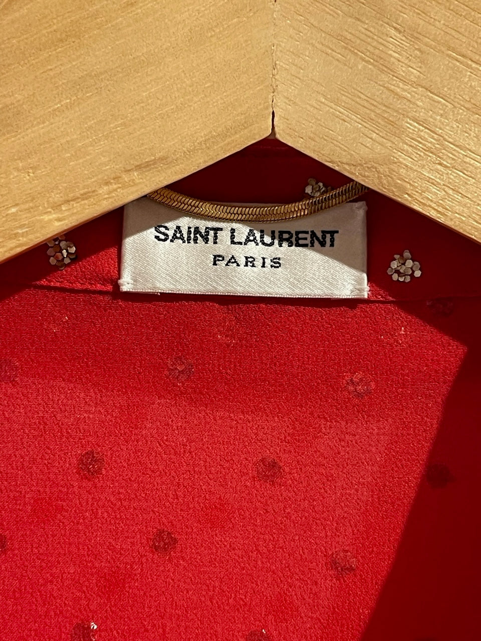 Chemise Saint Laurent rouge T.XS